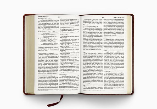 ESV Large Print Thinline Bible (Trutone, Burgundy Red, Timeless Design) Online Hot Sale - Image 2