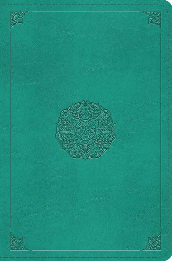 ESV Compact Bible (Trutone, Turquoise, Emblem Design) Hot on Sale