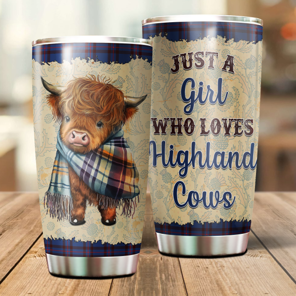 Just A Girl Who Loves Highland Cows - Elliot Tartan Tumbler Online Sale