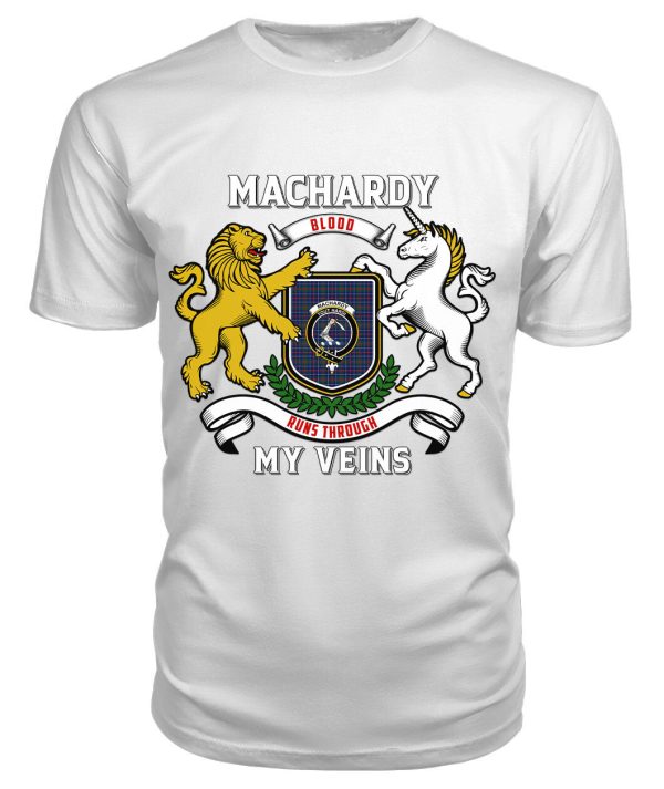 MacHardy Modern Tartan Crest 2D T-shirt - Blood Runs Through My Veins Style Hot on Sale - Image 3