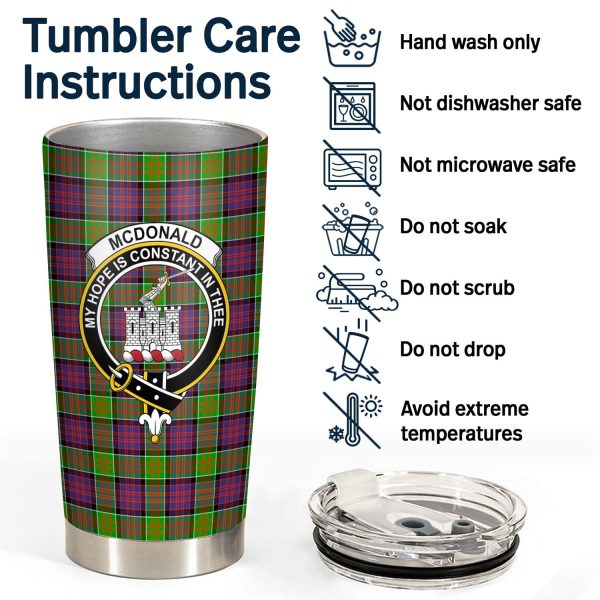 McDonald (Clan Ranald) Tartan Crest Tumbler Fashion - Image 4