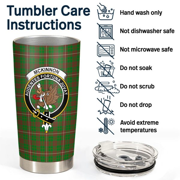 McKinnon Hunting Modern Tartan Crest Tumbler For Cheap - Image 4