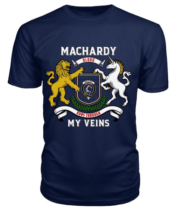 MacHardy Modern Tartan Crest 2D T-shirt - Blood Runs Through My Veins Style Hot on Sale - Image 5