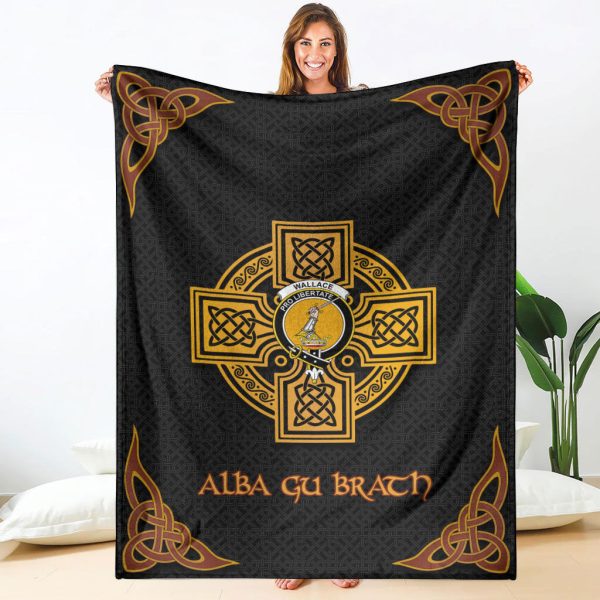 Wallace Crest Premium Blanket - Black Celtic Cross Style For Cheap