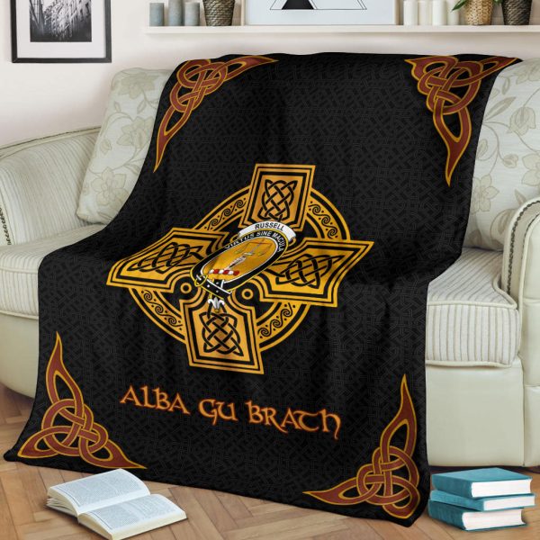 Russell Crest Premium Blanket - Black Celtic Cross Style Discount - Image 2