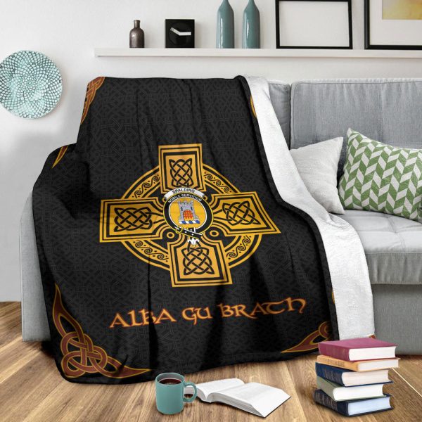 Spalding Crest Premium Blanket - Black Celtic Cross Style Fashion - Image 3